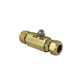 1/4" Tube Compression Brass Replacement Actuator-ready Ball valve