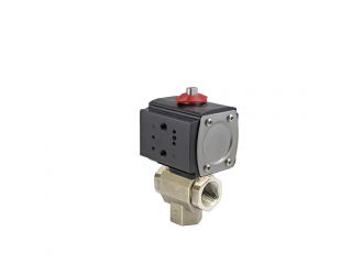 1/2" NPT CFM8 Stainless Steel Double Acting Pneumatic Actuated Ball Valve