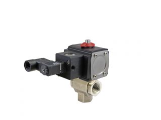 1/2" NPT CFM8 Stainless Steel Double Acting Pneumatic Actuated Ball Valve