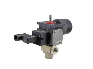 1/2" NPT CFM8 Stainless Steel Double Acting Pneumatic Actuated Ball Valve With Limit Switch