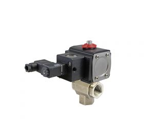 1/2" NPT CFM8 Stainless Steel Double Acting Pneumatic Actuated Ball Valve