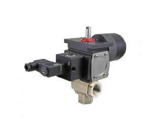 1/4" NPT CFM8 Stainless Steel Double Acting Pneumatic Actuated Ball Valve With Limit Switch