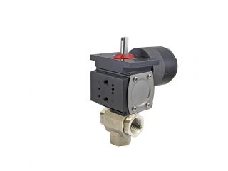1/2" NPT CFM8 Stainless Steel Double Acting Pneumatic Actuated Ball Valve With Limit Switch