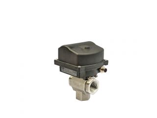 1/4" NPT CFM8 Stainless Steel 24 DC Electric Actuated Ball Valve