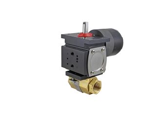 1/4" NPT Brass Double Acting Pneumatic Actuated Ball Valve With Limit Switch