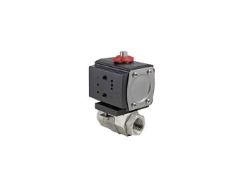 3/8" NPT Stainless Steel Double Acting Pneumatic Actuated Ball Valve