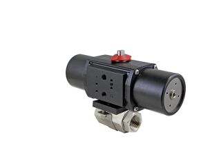 1/4" NPT Carbon Steel Spring-Return (Normally Closed) Pneumatic Actuated Ball Valve