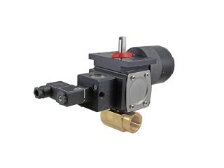 1/4" NPT Brass Double Acting Pneumatic Actuated Ball Valve With Limit Switch With Solenoid Valve