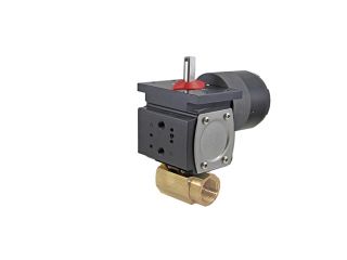 1/4" NPT Brass Double Acting Pneumatic Actuated Ball Valve With Limit Switch
