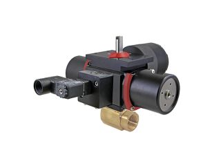 1/4" NPT Brass Double Acting, Spring-Failsafe Pneumatic Actuated Ball Valve With Limit Switch