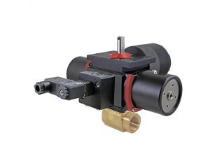 1/4" NPT Brass Double Acting, Spring-Failsafe Pneumatic Actuated Ball Valve With Limit Switch