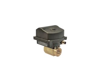 1/2" NPT Brass 24 DC Electric Actuated Ball Valve
