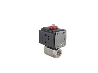 1/4" NPT CFM8 Stainless Steel Double Acting Pneumatic Actuated Ball Valve