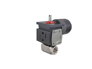 1/4" NPT CFM8 Stainless Steel Double Acting Pneumatic Actuated Ball Valve With Limit Switch