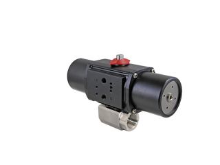 1/4" NPT CFM8 Stainless Steel Spring-Return (Normally Closed) Pneumatic Actuated Ball Valve