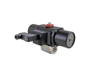 3/4" NPT CFM8 Stainless Steel Spring-Return (Normally Closed) Pneumatic Actuated Ball Valve