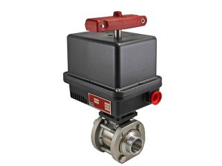 1/4" Tube Socket Weld Stainless Steel 120 AC Electric Actuated 3-piece Ball Valve