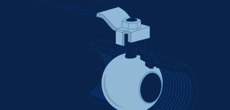 A graphic of a ball valve.