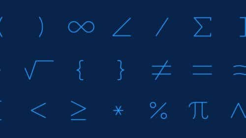 A picture with different mathematical symbols