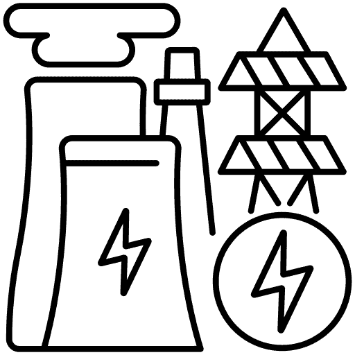 icon of nuclear electricity plant