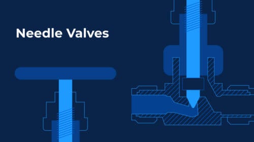 illustration of abstract shapes representing needle valves